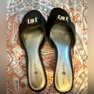 Lindsay Phillips Sandals with Kitten Heal and Changeable Snaps